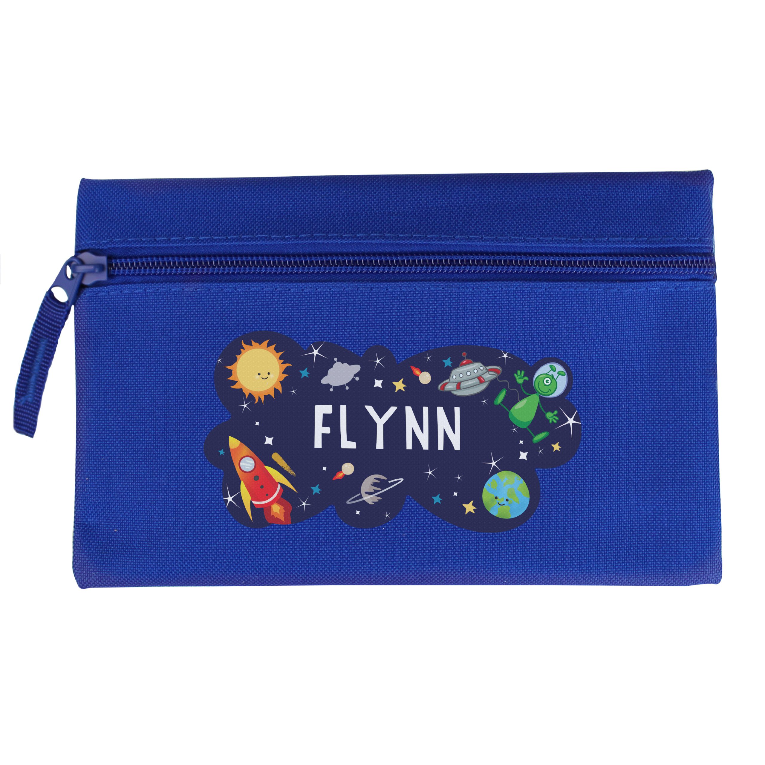 Personalised Space Blue Pencil Case 5 Personalised Space Blue Pencil Case