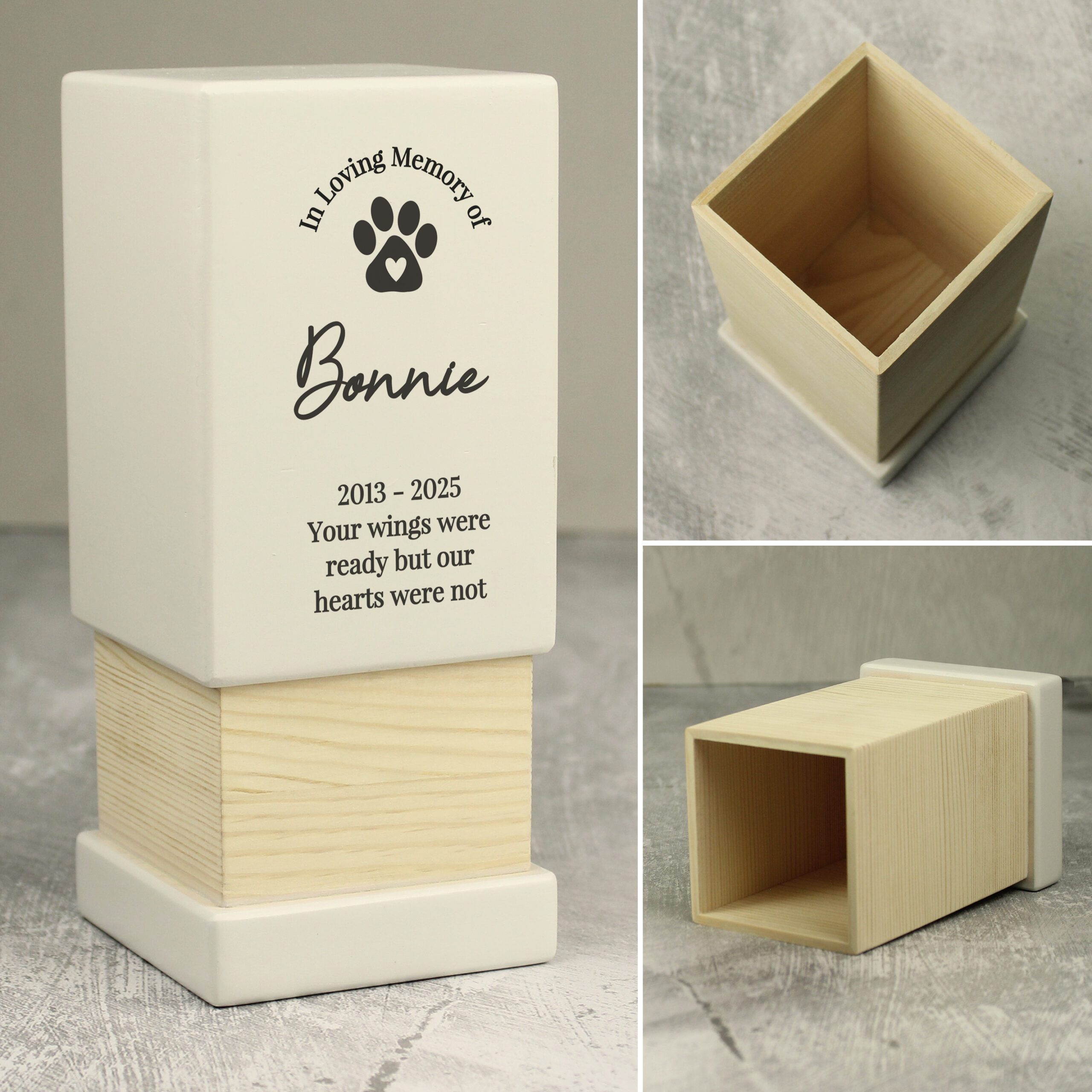 Personalised Pet Memorial Small Wooden Urn 6 Personalised Pet Memorial Small Wooden Urn - Image 6