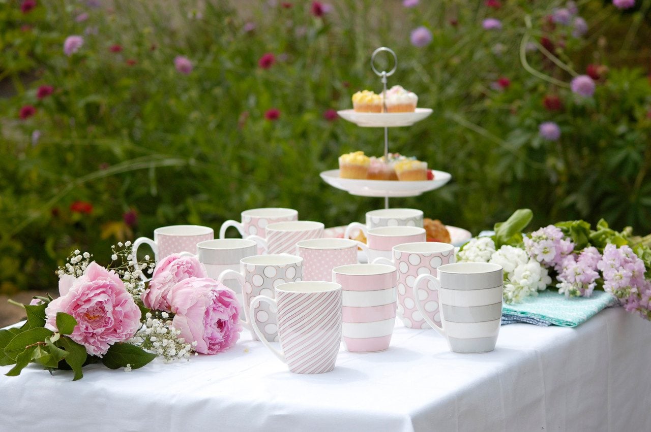Tipperary Crystal Set 6 Bone China Mugs - Spots & Stripes Party Pack 2 Tipperary Crystal Set 6 Bone China Mugs - Spots & Stripes Party Pack - Image 2