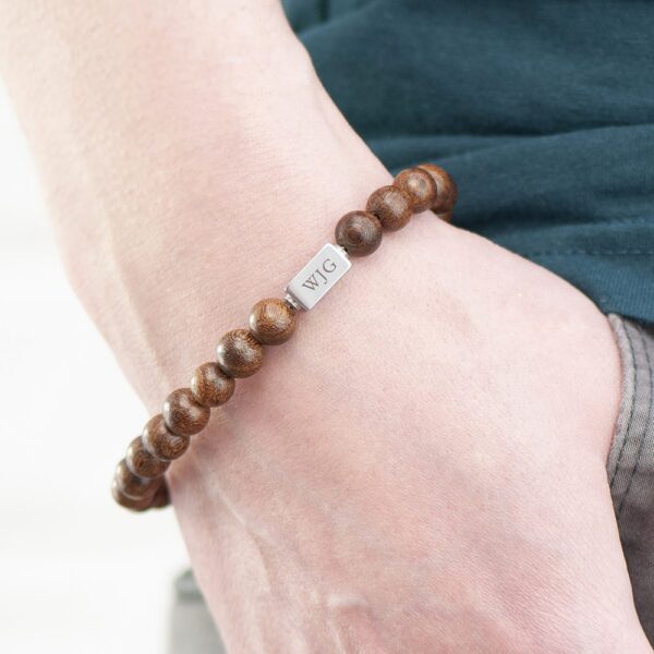 Personalised Mens Wooden Bracelet 17 Personalised Mens Wooden Bracelet