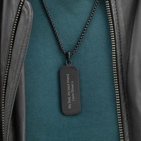 Personalised Men's Tyretread Stone Necklace 2 Personalised Men's Tyretread Stone Necklace