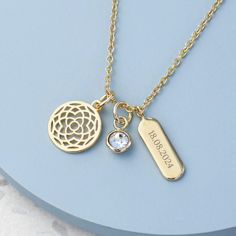 Personalised Mandala Charms Necklace