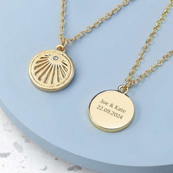 Personalised Sunburst Necklace 26 Personalised Sunburst Necklace