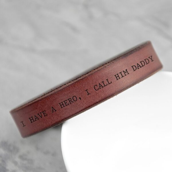 Personalised Men's Brown Leather Bracelet 15 Personalised Men's Brown Leather Bracelet