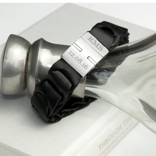 Personalised Men's Intrepid Leather Bracelet 12 Personalised Men's Intrepid Leather Bracelet