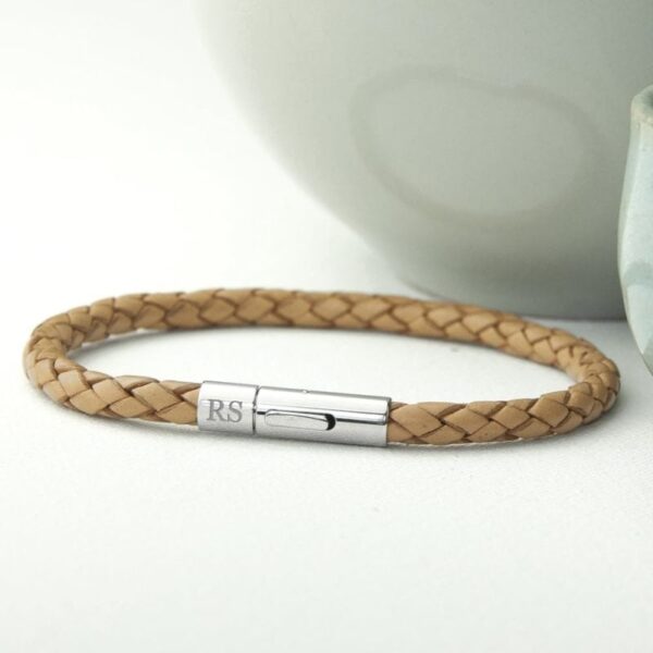 Personalised Men's Leather Capsule Bracelet 6 Personalised Men's Leather Capsule Bracelet