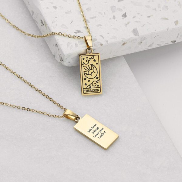 Personalised Moon Tarot Card Necklace 14 Personalised Moon Tarot Card Necklace