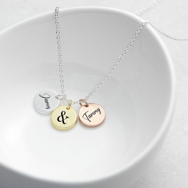 Personalised You & Me 3 Disc Necklace 30 Personalised You & Me 3 Disc Necklace
