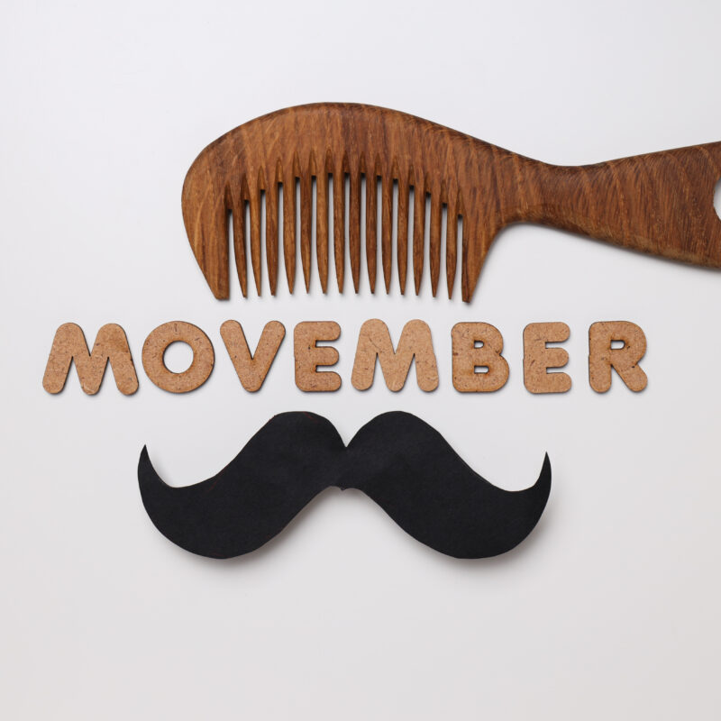 Grow a Mo for Movember Ireland: A Guide to Supporting Men’s Health 2 the inscription movember with a wooden comb 2023 11 27 05 17 20 utc