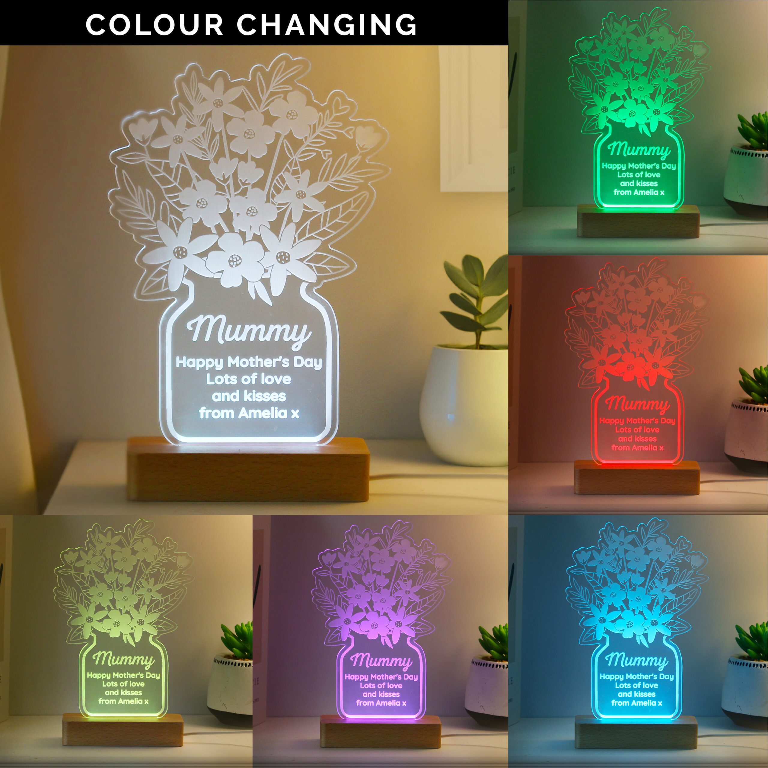 Personalised Flower Vase LED Light 2 Personalised Flower Vase LED Light