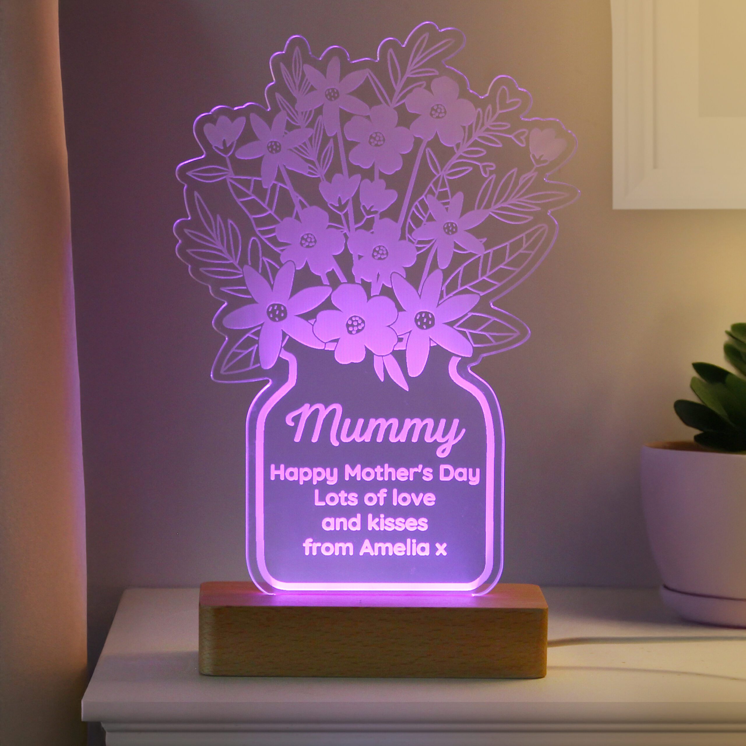 Personalised Flower Vase LED Light 3 Personalised Flower Vase LED Light