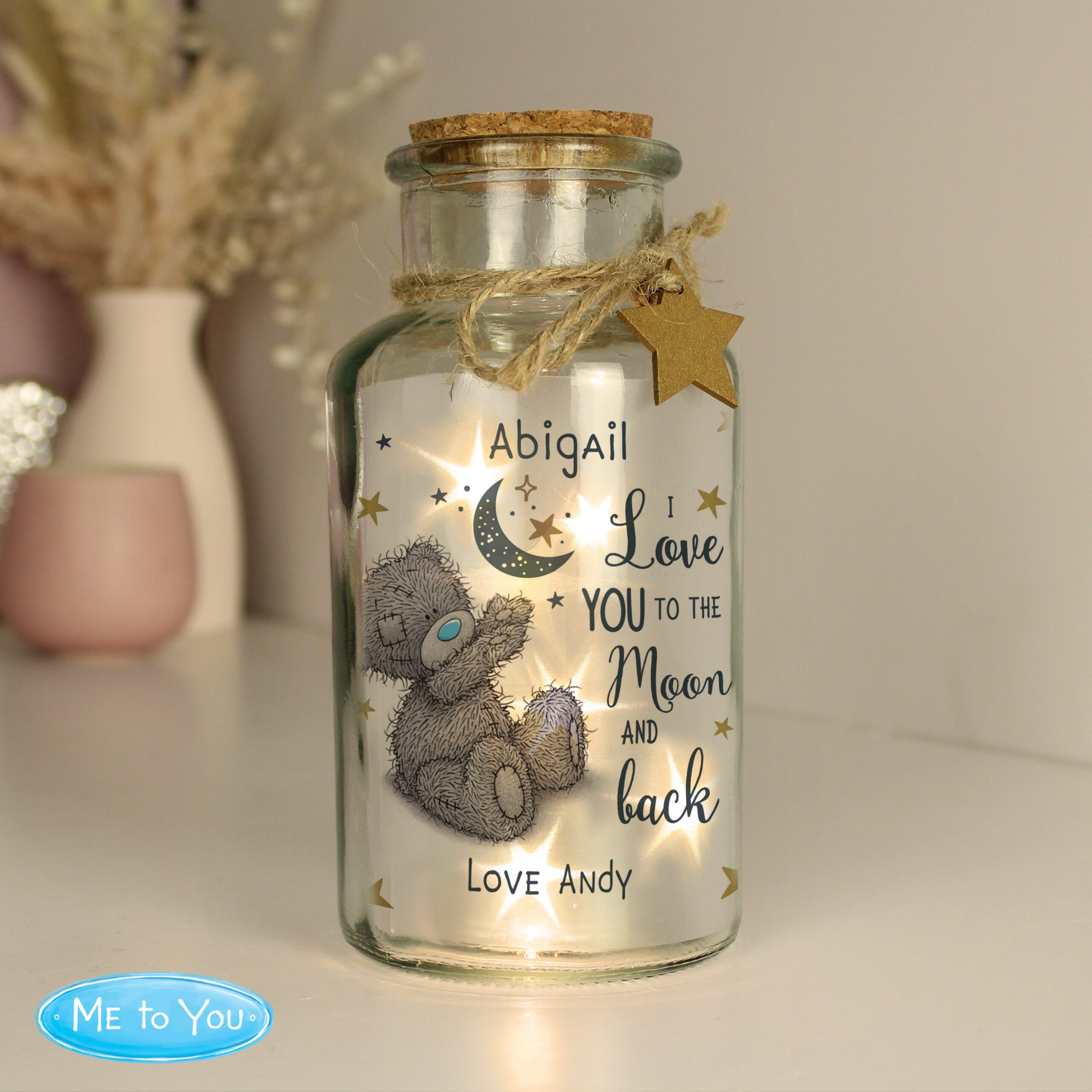 Personalised Me to You Moon & Back LED Light Up Jar 4 Personalised Me to You Moon & Back LED Light Up Jar