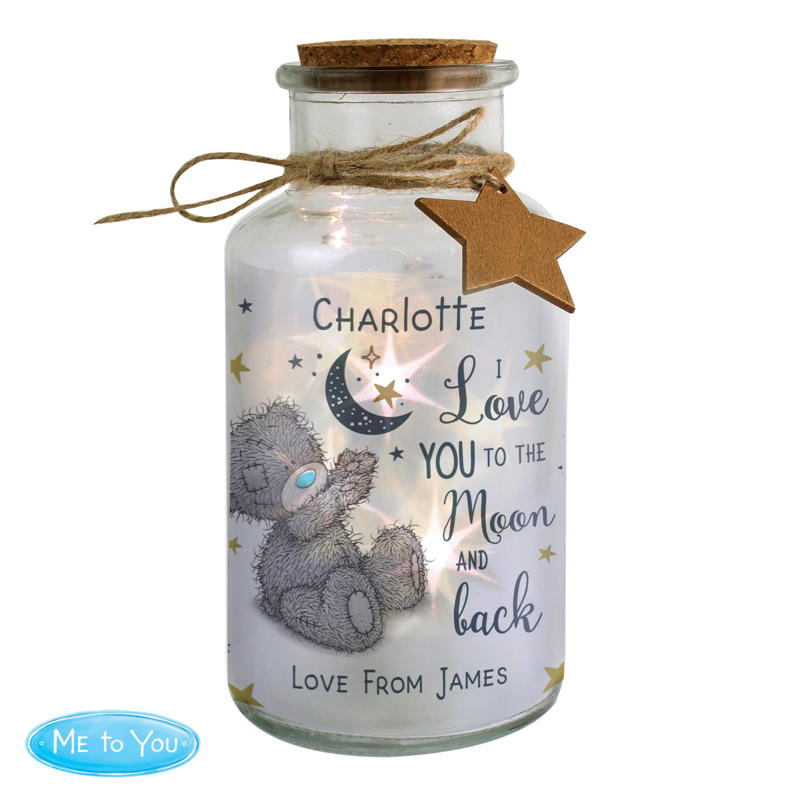 Personalised Me to You Moon & Back LED Light Up Jar 5 Personalised Me to You Moon & Back LED Light Up Jar