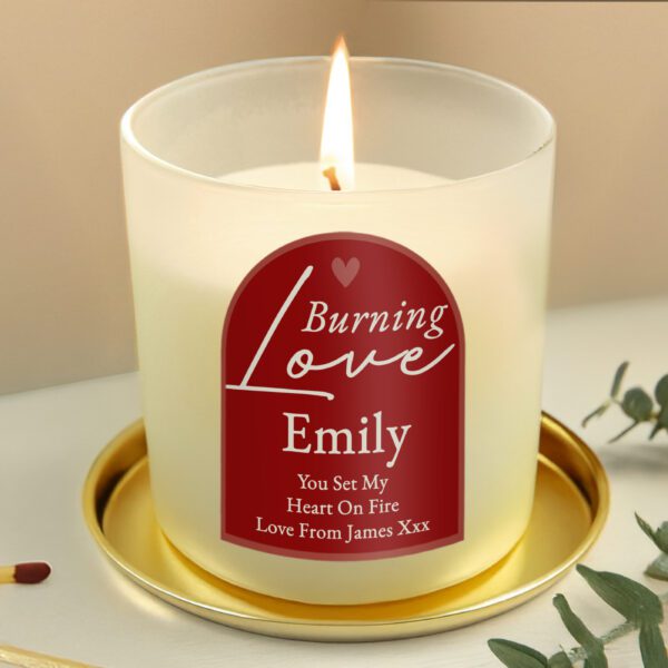 Personalised Burning Love Candle Jar 29 Personalised Burning Love Candle Jar