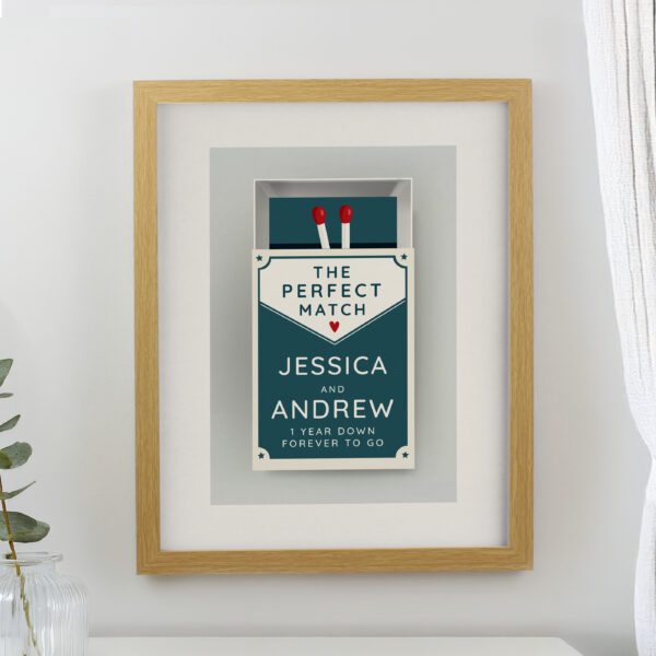 Personalised Perfect Match Oak Poster Frame 12 Personalised Perfect Match Oak Poster Frame