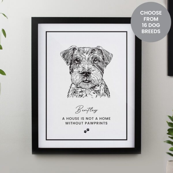 Personalised Dog Breed Black Framed Print 29 Personalised Dog Breed Black Framed Print