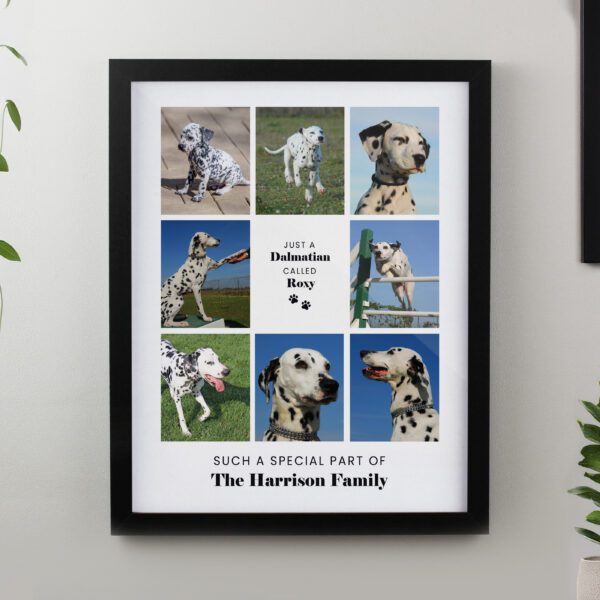 Personalised Pet Multi Photo Upload Black Framed Print 32 Personalised Pet Multi Photo Upload Black Framed Print