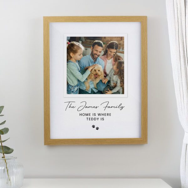 Personalised Pet Photo Upload Oak Framed Print 36 Personalised Pet Photo Upload Oak Framed Print