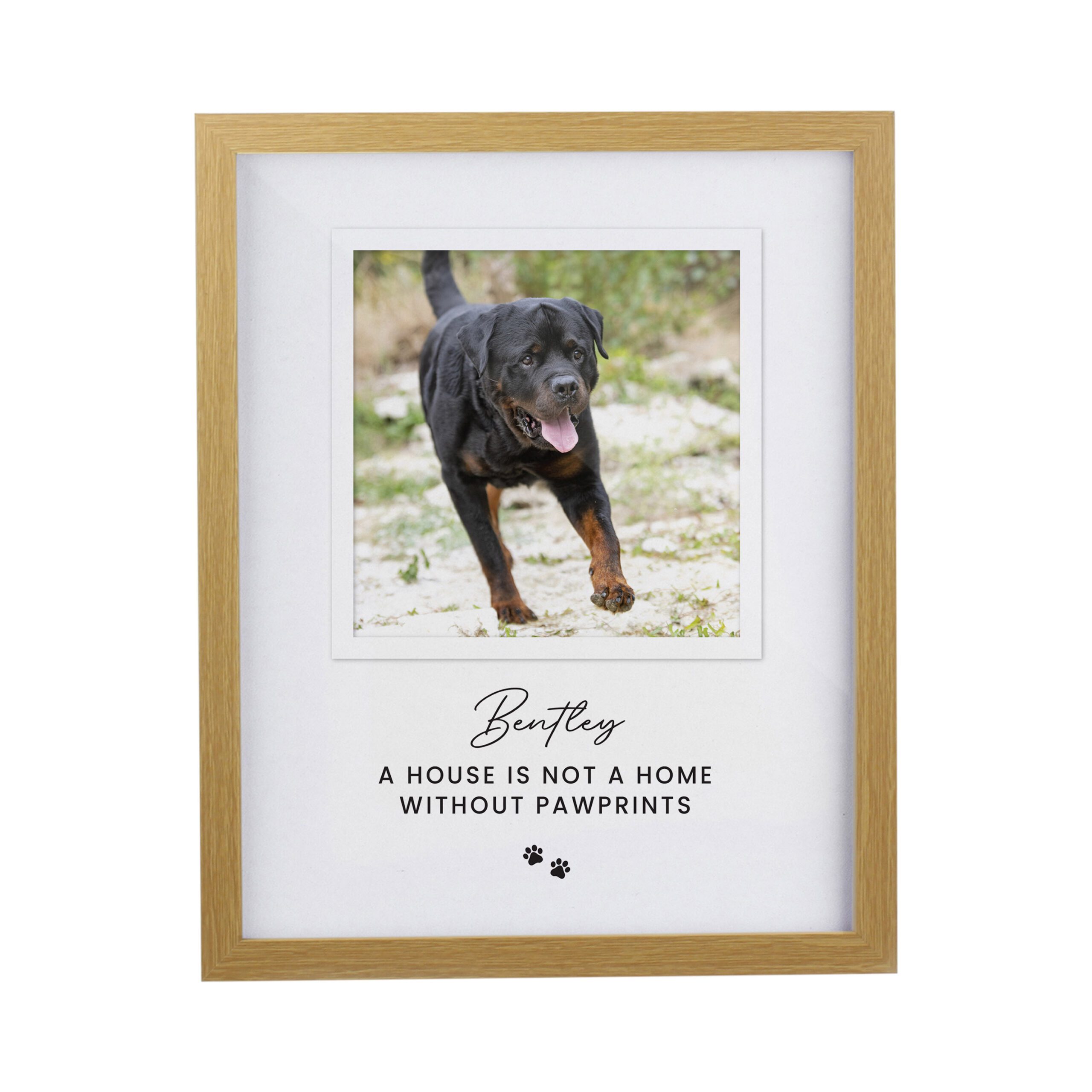 Personalised Pet Photo Upload Oak Framed Print 4 Personalised Pet Photo Upload Oak Framed Print