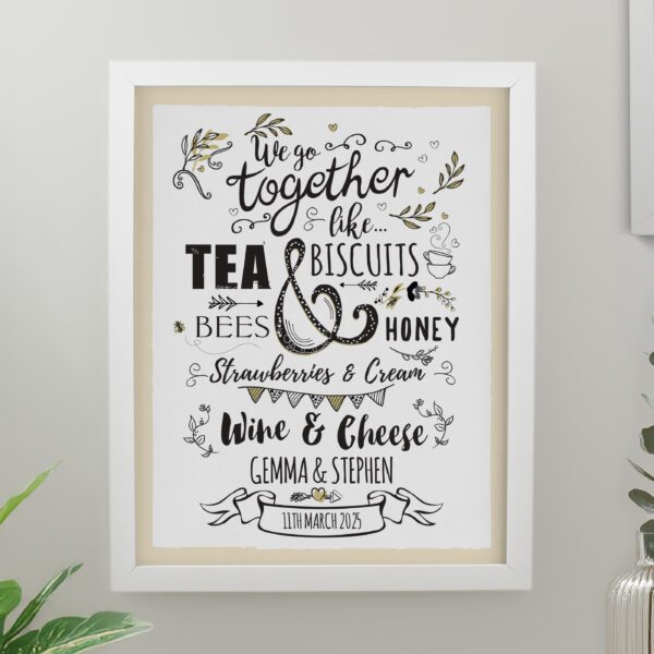 Personalised We go Together White Poster Frame 25 Personalised We go Together White Poster Frame