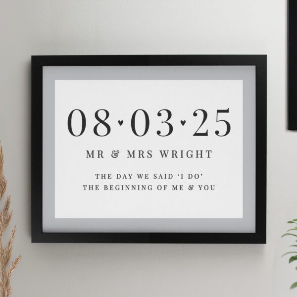 Personalised Special Date Black Poster Frame 17 Personalised Special Date Black Poster Frame