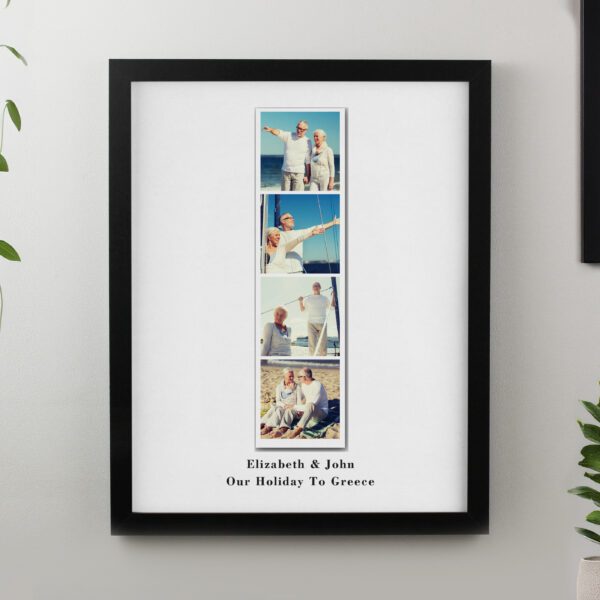 Personalised Photo Upload Strip Black Poster Frame 14 Personalised Photo Upload Strip Black Poster Frame