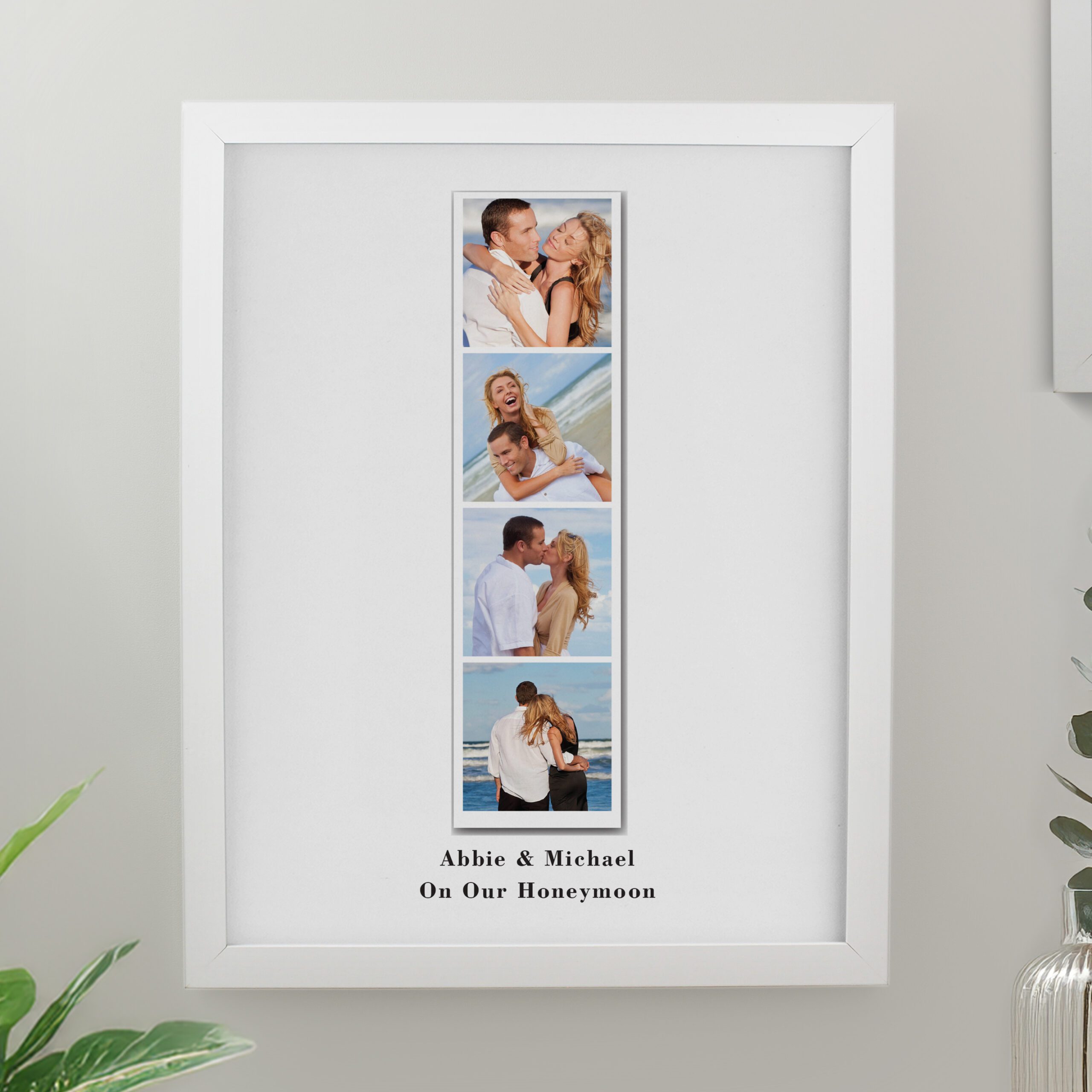 Personalised Photo Upload Strip White Poster Frame 1 Personalised Photo Upload Strip White Poster Frame
