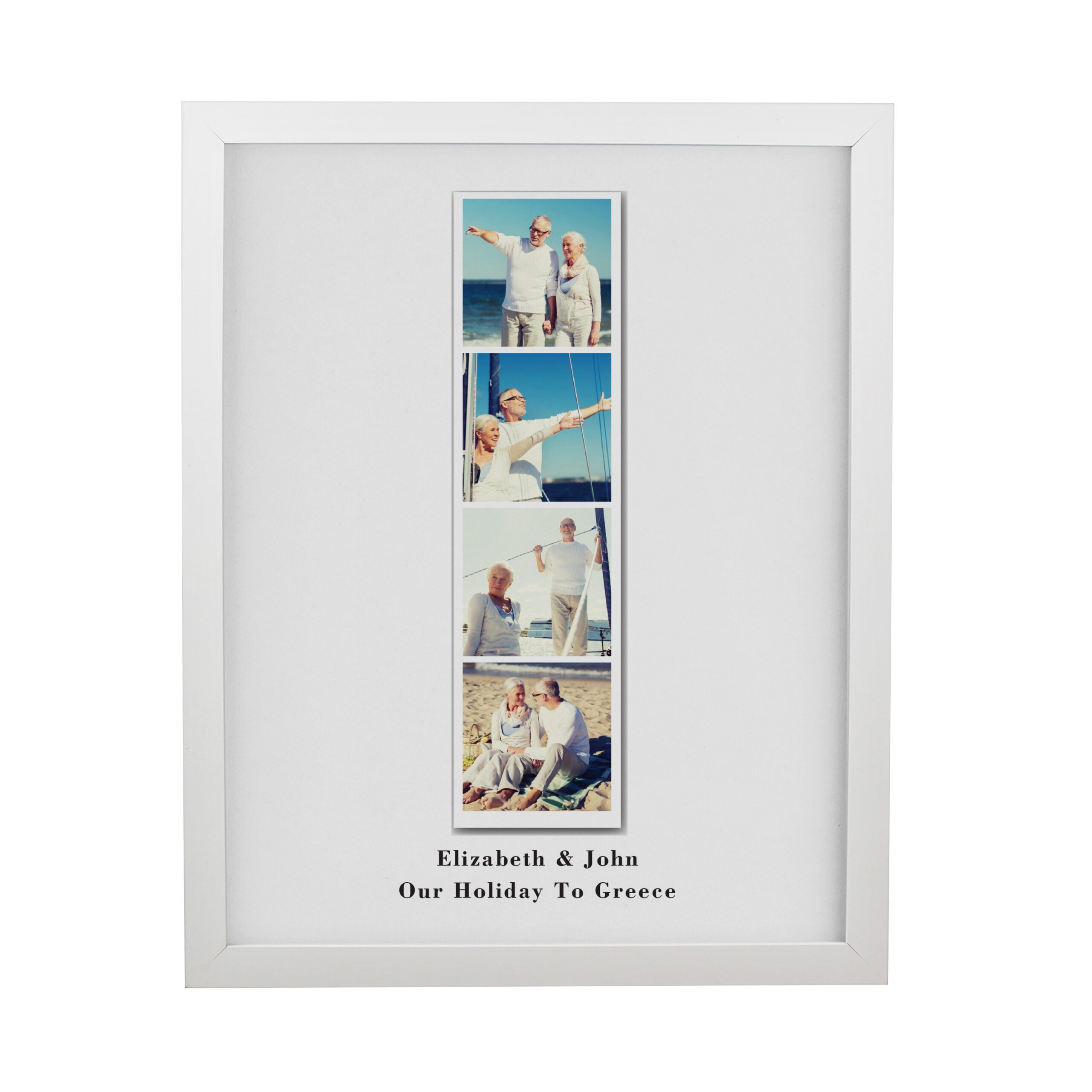 Personalised Photo Upload Strip White Poster Frame 3 Personalised Photo Upload Strip White Poster Frame