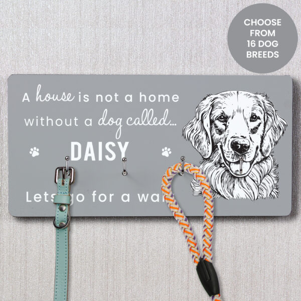 Personalised Dog Breed Lead Hooks 12 Personalised Dog Breed Lead Hooks