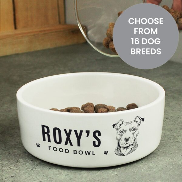 Personalised Dog Breed Feeding Bowl 17 Personalised Dog Breed Feeding Bowl