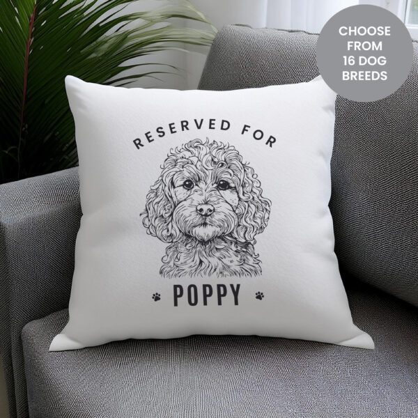 Personalised Reserved For Dog Breed Cushion 28 Personalised Dog Breed Cushion