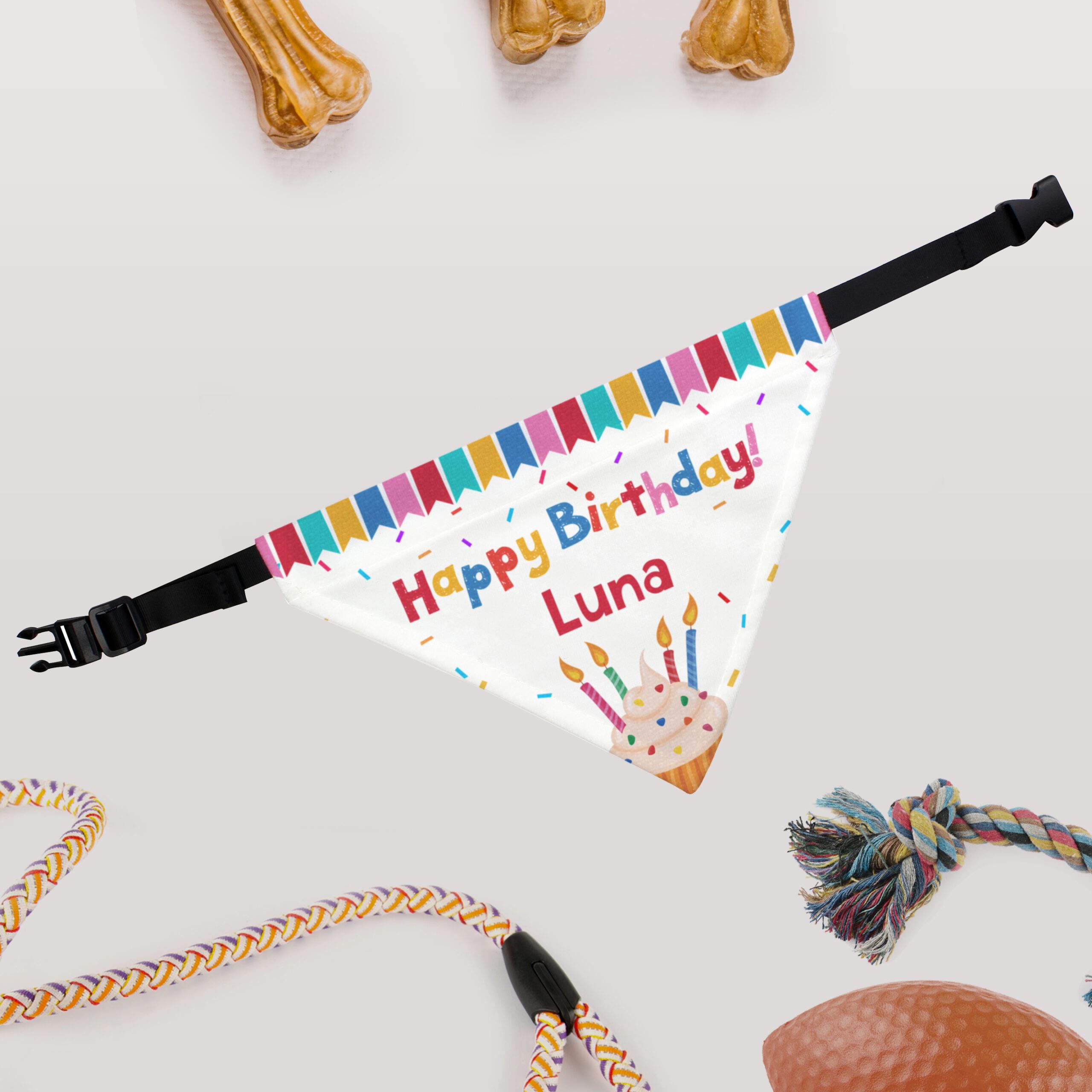 Personalised Happy Birthday Dog Bandana 4 Personalised Happy Birthday Dog Bandana