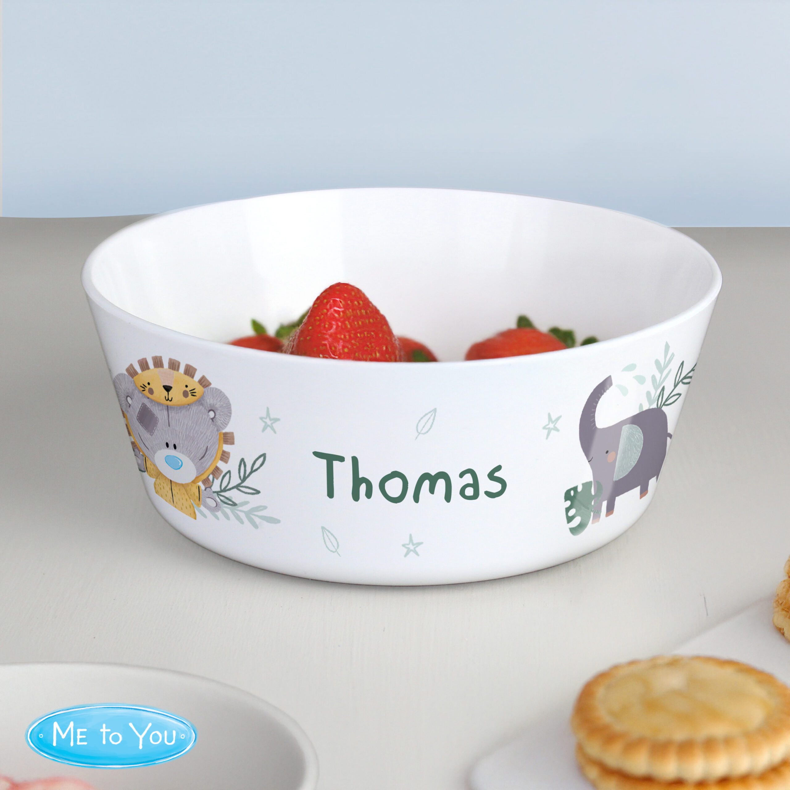 Personalised Tiny Tatty Teddy Jungle Animals Plastic Bowl 1 Personalised Tiny Tatty Teddy Jungle Animals Plastic Bowl