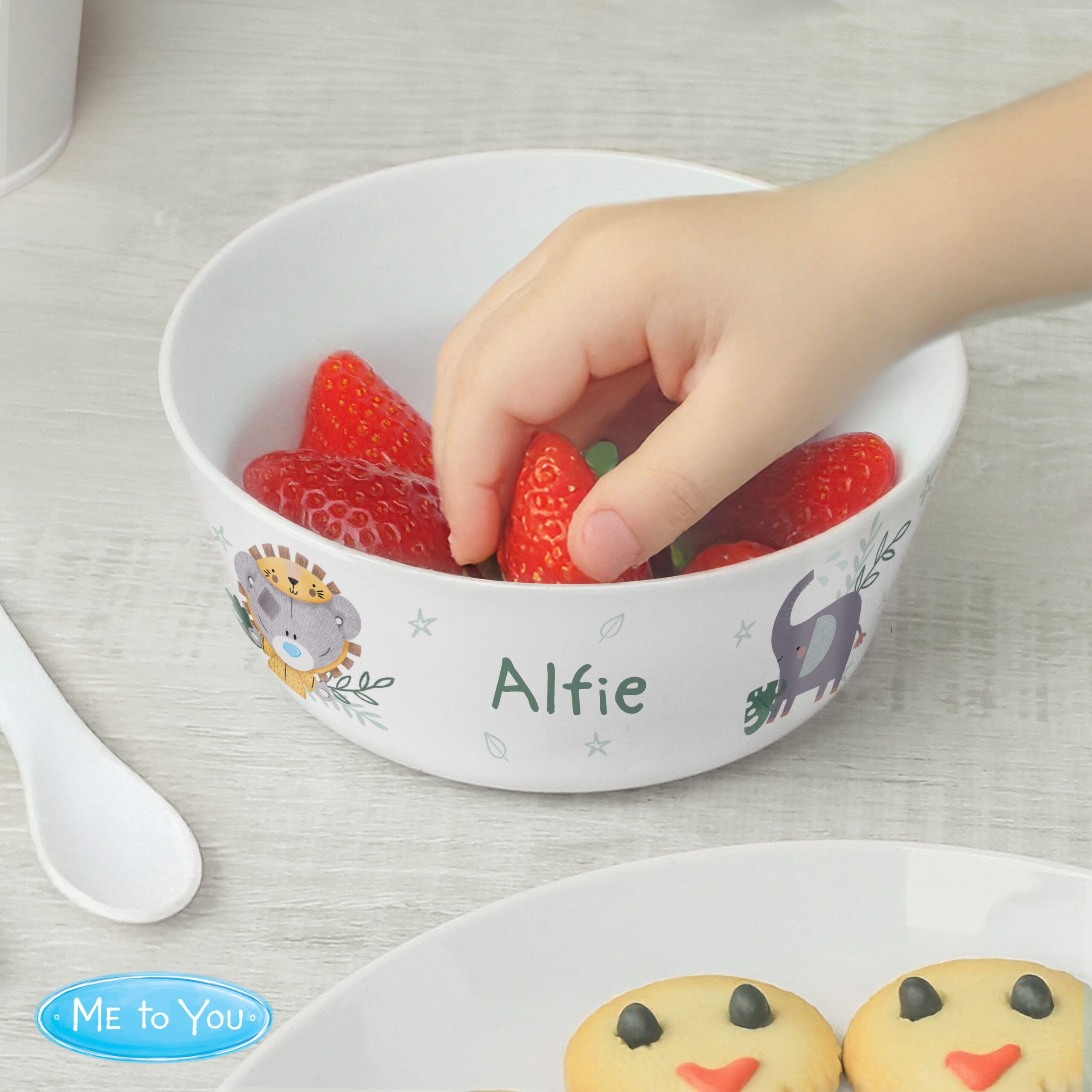 Personalised Tiny Tatty Teddy Jungle Animals Plastic Bowl 2 Personalised Tiny Tatty Teddy Jungle Animals Plastic Bowl