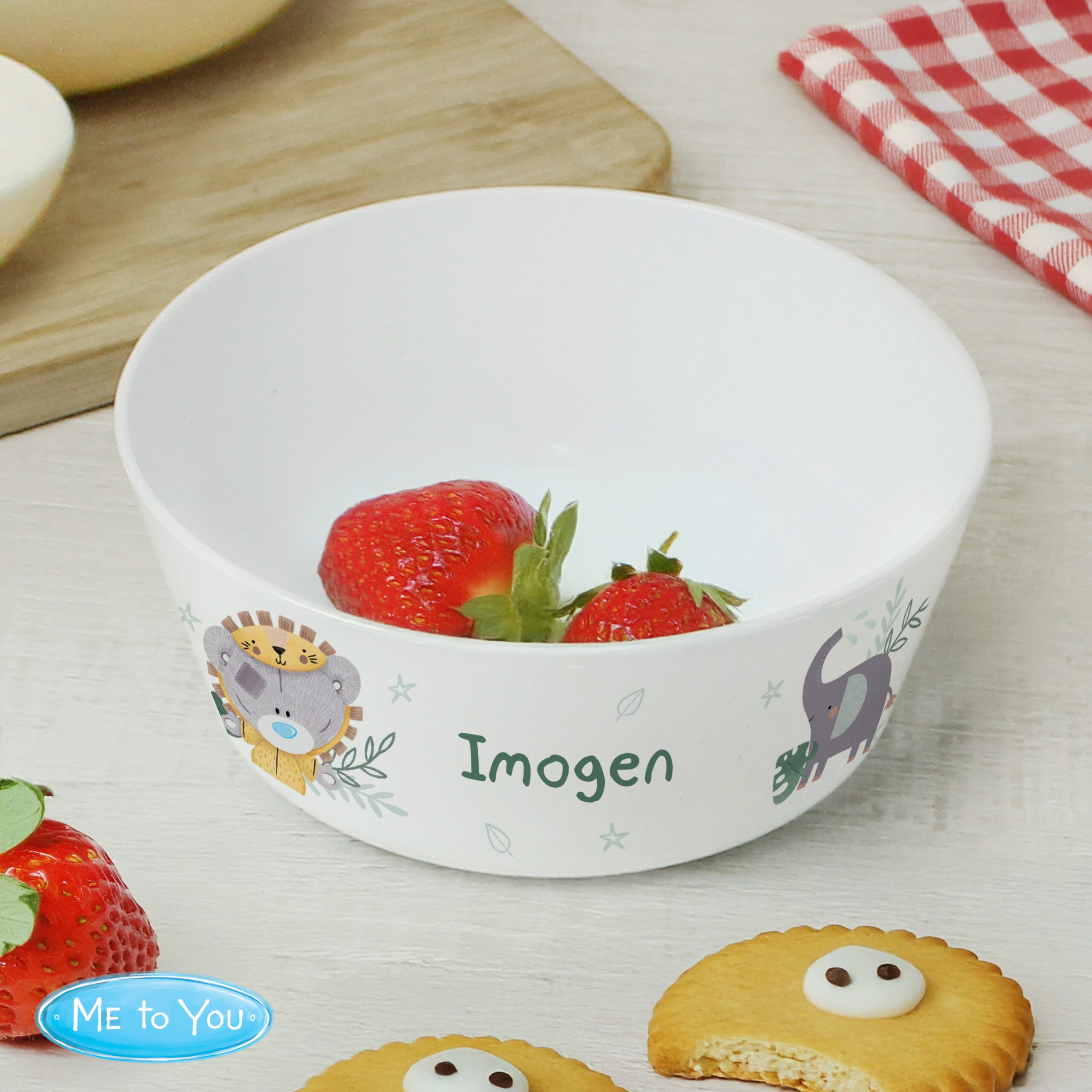 Personalised Tiny Tatty Teddy Jungle Animals Plastic Bowl 3 Personalised Tiny Tatty Teddy Jungle Animals Plastic Bowl