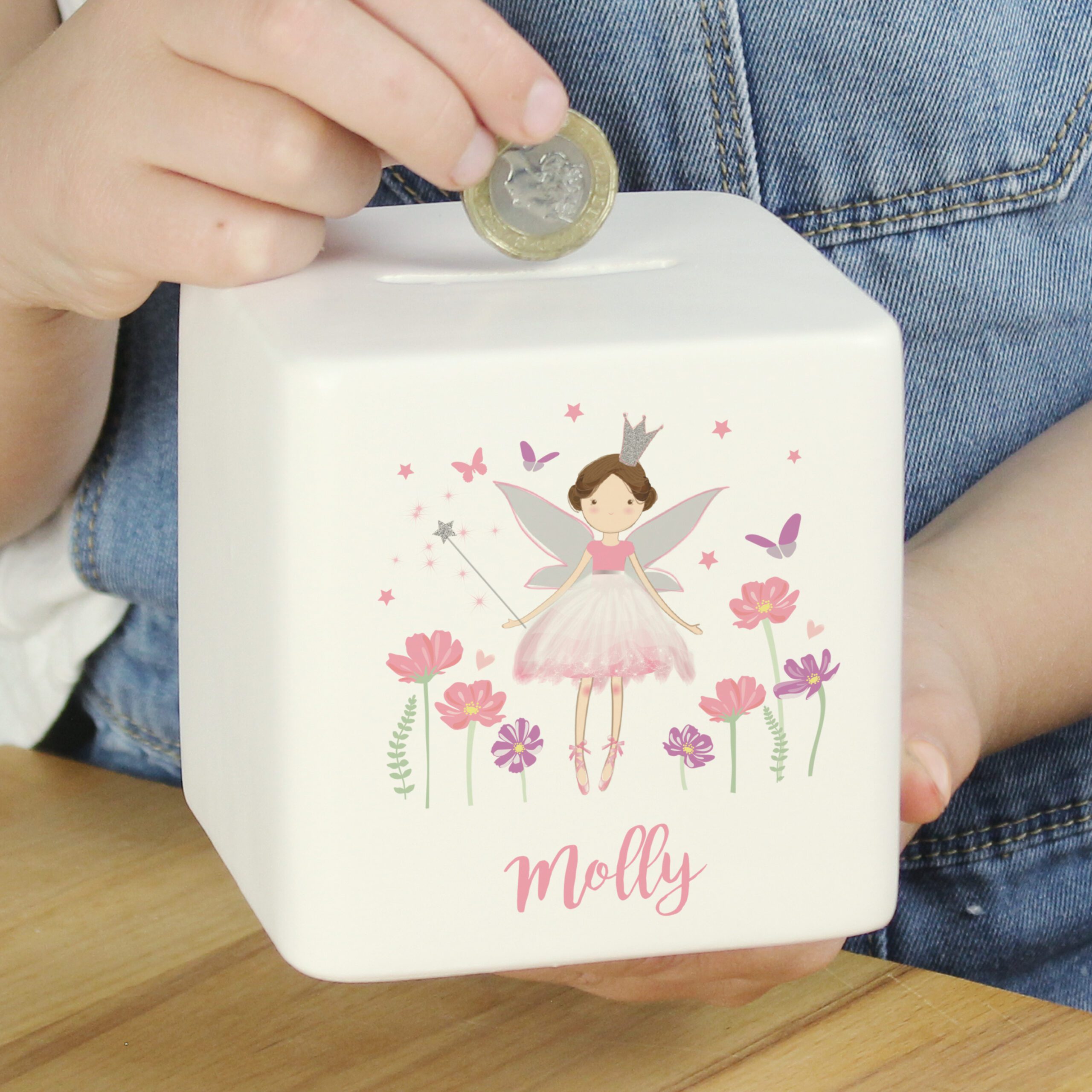 Personalised Fairy Princess Ceramic Money Box 3 Personalised Fairy Princess Ceramic Money Box