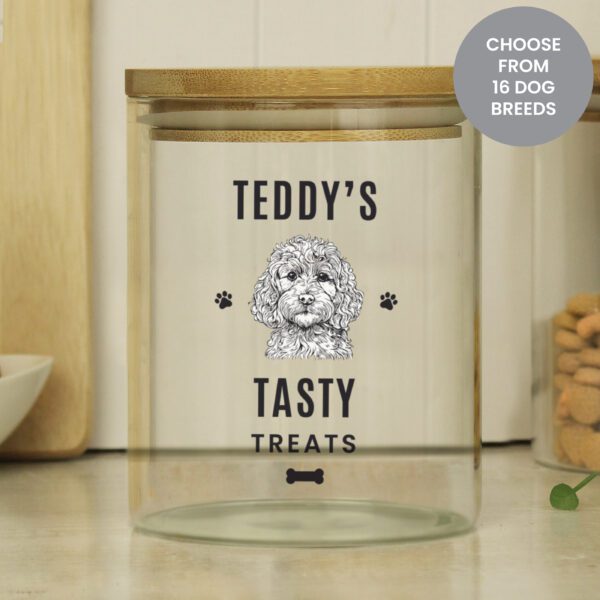 Personalised Dog Breed Glass Treat Jar 11 Personalised Dog Breed Glass Treat Jar