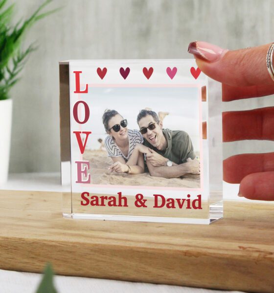 Personalised LOVE Photo Upload Crystal Token 27 Personalised LOVE Photo Upload Crystal Token