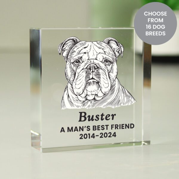 Personalised Dog Breed Small Crystal Ornament 36 Personalised Dog Breed Small Crystal Ornament