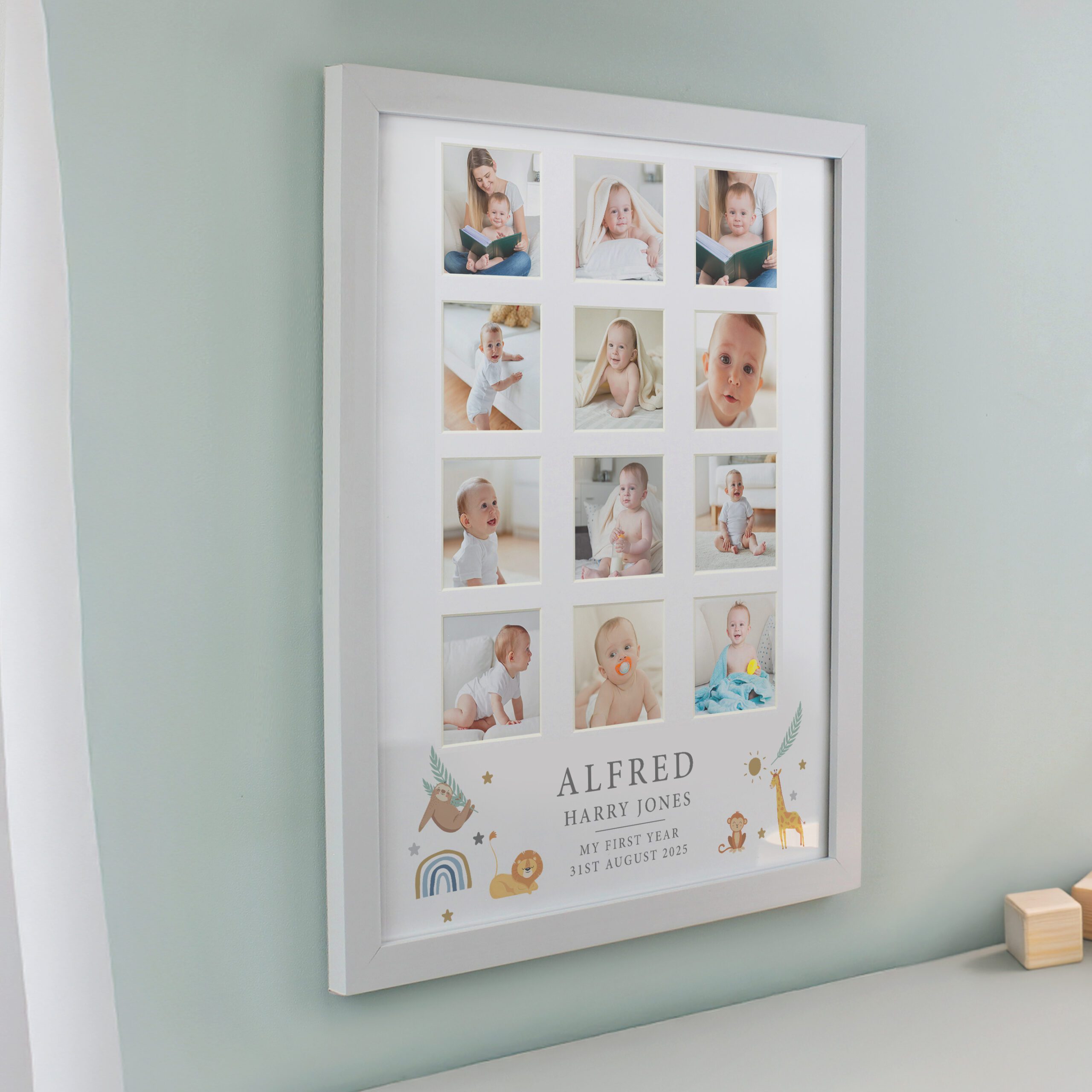 Personalised Animals White Multi Photo Frame 2 Personalised Animals White Multi Photo Frame