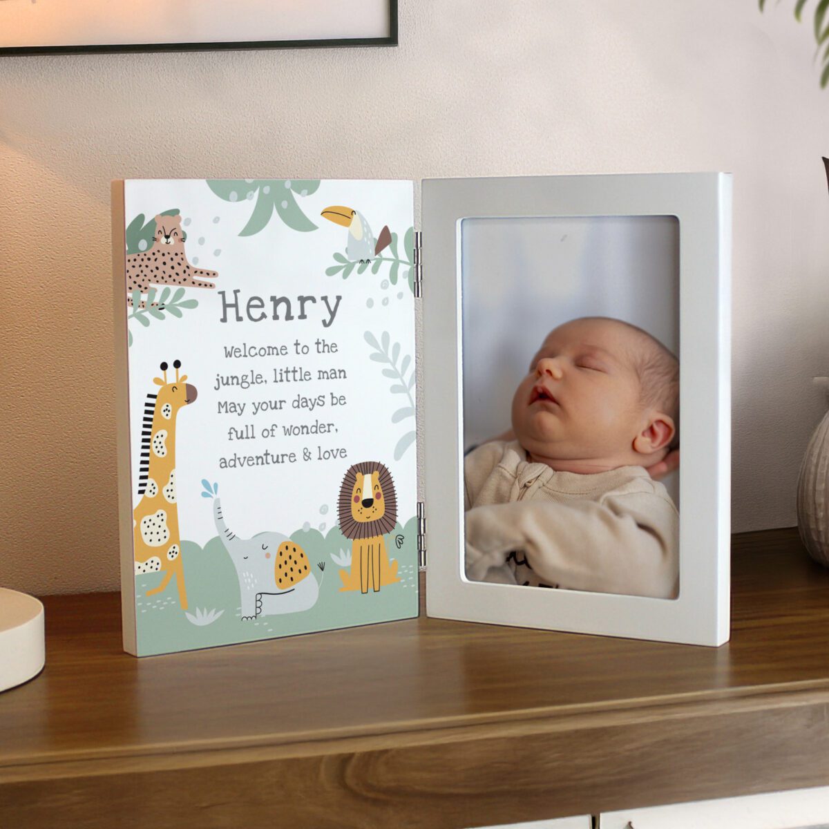 Personalised Animals Wooden Hinged 6x4 Photo Frame - ForYou.ie
