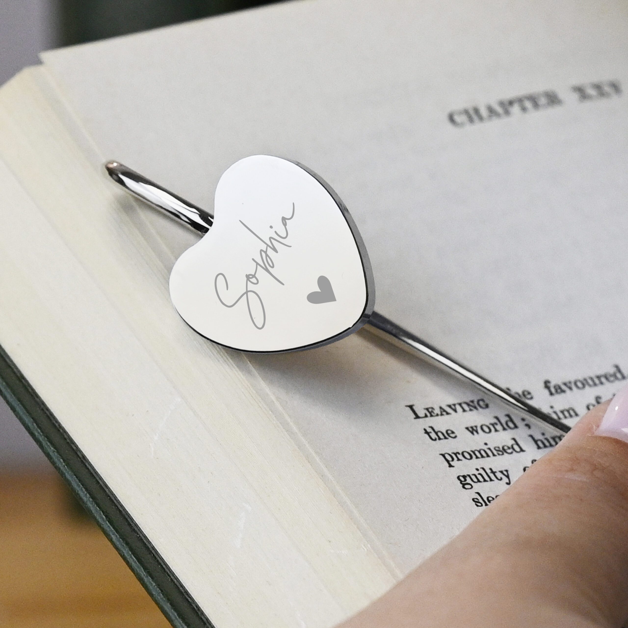 Personalised Engraved Heart Bookmark 1 Personalised Engraved Heart Bookmark