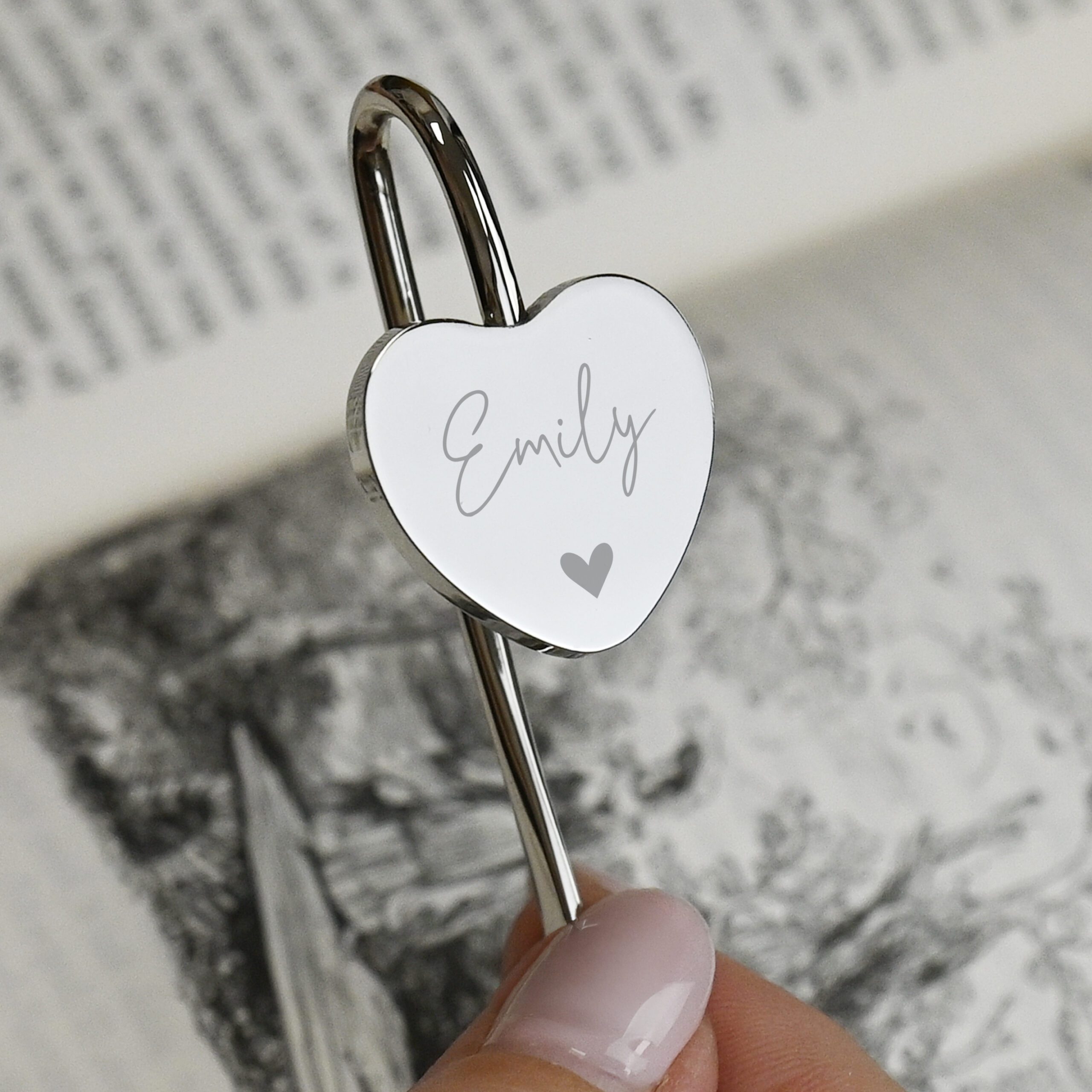 Personalised Engraved Heart Bookmark 4 Personalised Engraved Heart Bookmark - Image 4