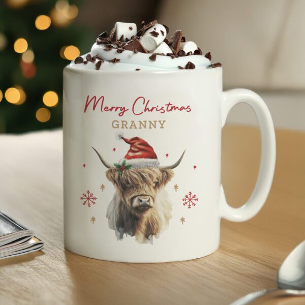 Personalised Highland Cow Christmas Mug 19 P0805P03