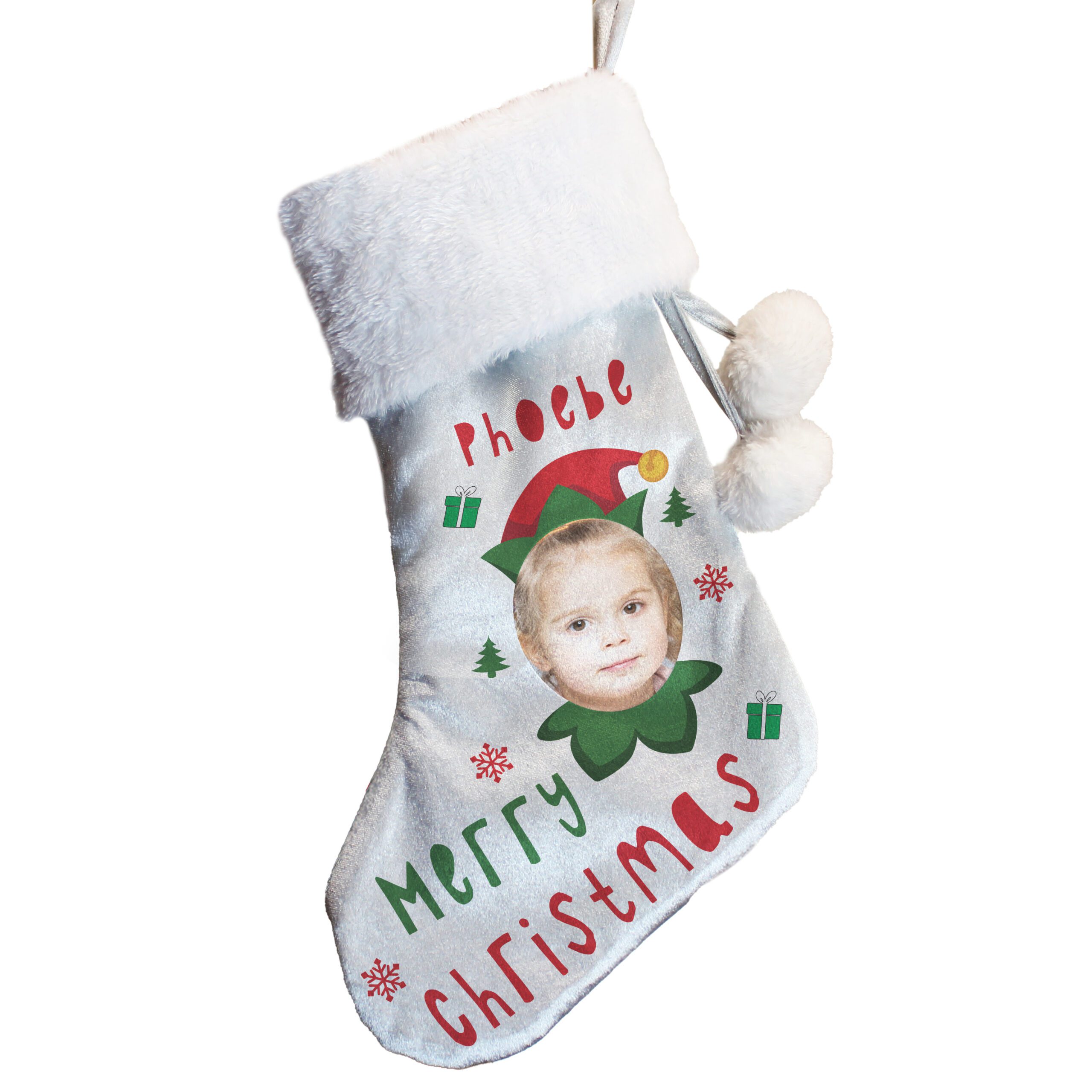 Personalised Photo Upload Elf Christmas Stocking 4 Personalised Photo Upload Elf Christmas Stocking - Image 4
