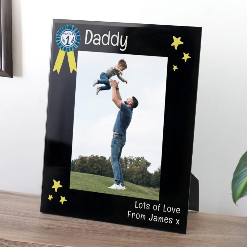 Personalised No.1 Black Glass 5x7 Frame 4 P1007F99