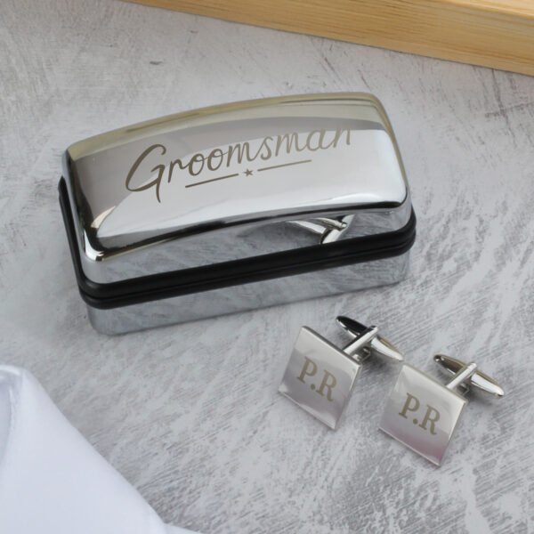 Personalised Groomsman Wedding Cufflinks and Box Set 15 Personalised Groomsman Wedding Cufflinks and Box Set