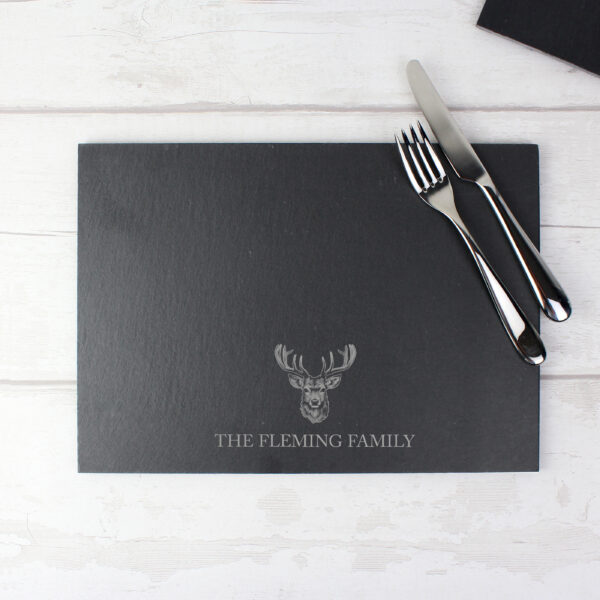 Personalised Stag Slate Placemat 17 Personalised Stag Slate Placemat