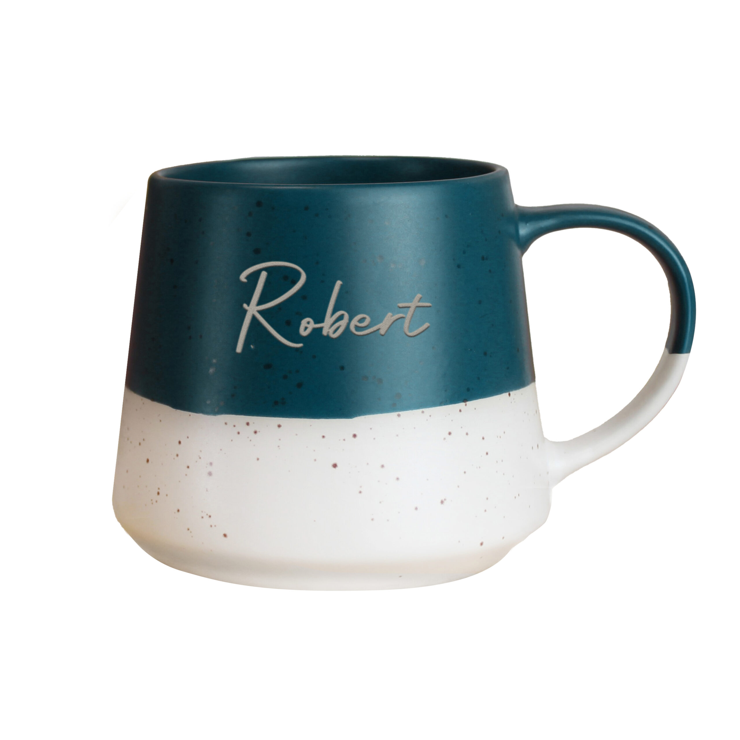 Personalised Name Blue Speckled Ceramic Mug 3 Personalised Name Blue Speckled Ceramic Mug