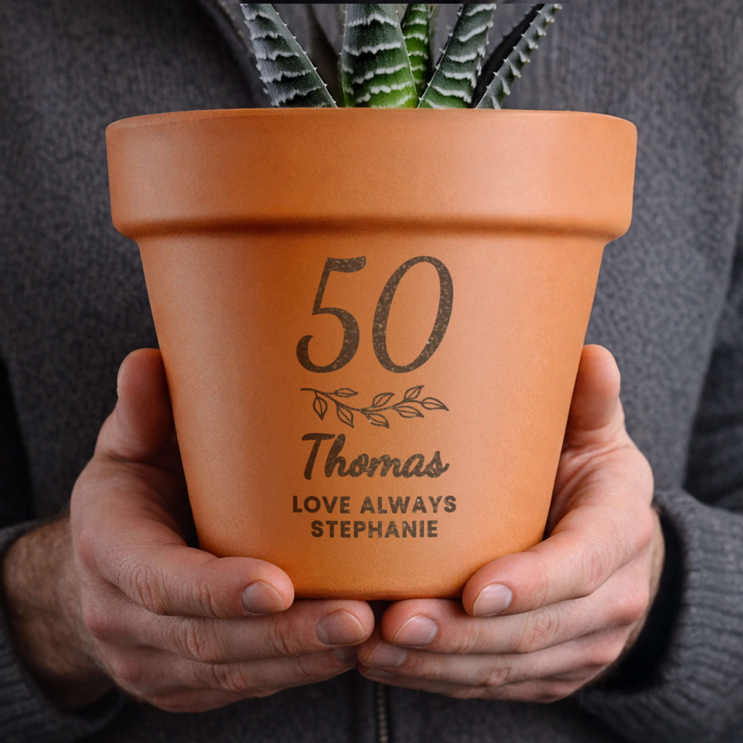 Personalised Big Age Terracotta Plant Pot 3 Personalised Big Age Terracotta Plant Pot